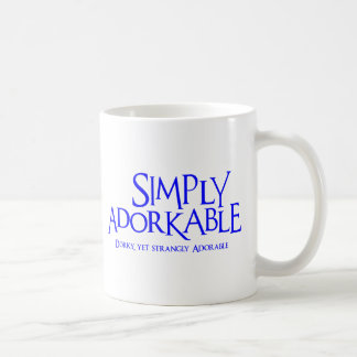 Simply Adorkable, blue Coffee Mug