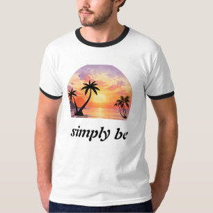 Simply Be Tropical Sunset Aesthetic Graphic T-Shirt
