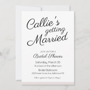 Simply Beautiful Bridal Shower Invitation