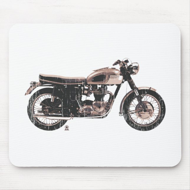 Simply Beautiful Classic Motorcycle Mouse Mat (Front)
