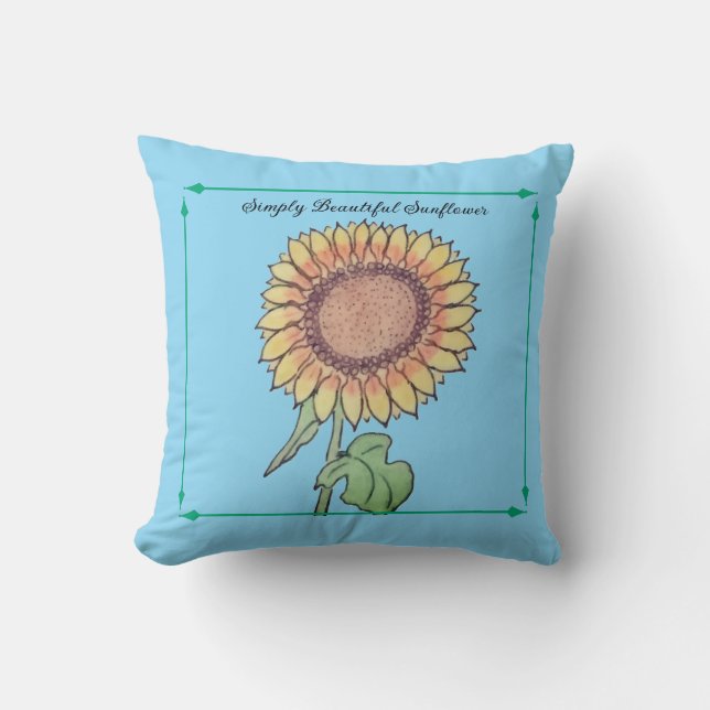 Simply Beautiful Sunflower Cushion (Front)