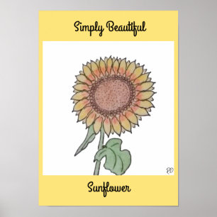 Simply Beautiful Sunflower Poster