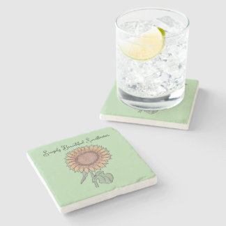 Simply Beautiful Sunflower Stone Coaster