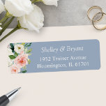 Simply Beauty Dusty Blue Blush Pink Floral<br><div class="desc">Complete the look of your wedding stationery with these Dusty Blue Blush Pink Floral Return Address Labels. These labels feature a gorgeous floral design in a combination of dusty blue and blush pink colors, making them perfect for any spring or summer wedding. The labels are not only functional but also...</div>