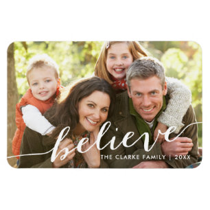 Simply Believe Holiday Full Photo Magnet