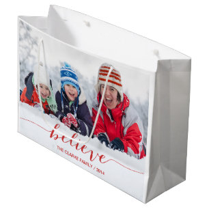 Simply Believe Holiday Greetings Large Gift Bag