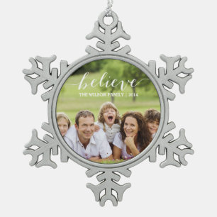 Simply Believe   Holiday Photo Ornament