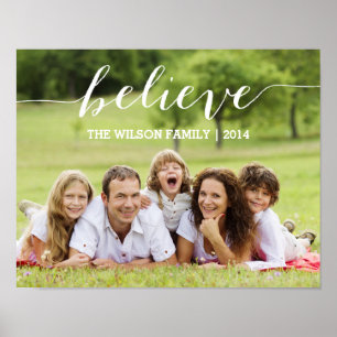 Simply Believe Holiday Photo Poster