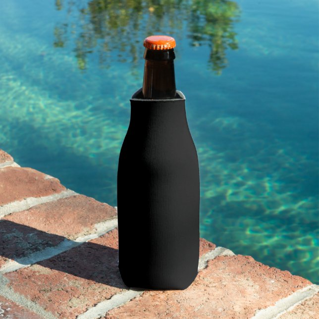 Simply Black Solid Colour Customise It Bottle Cooler (In Situ Pool)