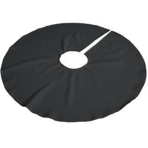 Simply Black Solid Colour Customise It Brushed Polyester Tree Skirt