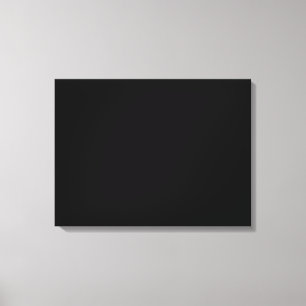 Simply Black Solid Colour Customise It Canvas Print