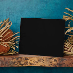 Simply Black Solid Colour Customise It Plaque