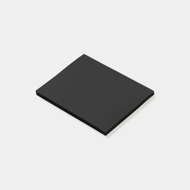 Simply Black Solid Colour Customise It Post-it Notes (Angled)