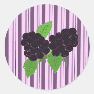 Simply Blackberries Classic Round Sticker