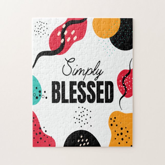 Simply Blessed Abstract Shapes Jigsaw Puzzle (Vertical)