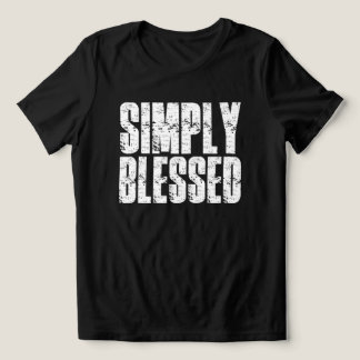 Simply Blessed – Minimalist Christian Typography  Tri-Blend Shirt