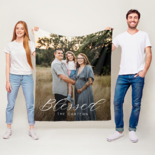 Simply Blessed Personalised Photo Blanket