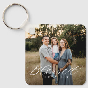 Simply Blessed Personalised Photo Keychain