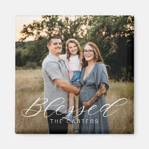 Simply Blessed Personalised Photo Magnet