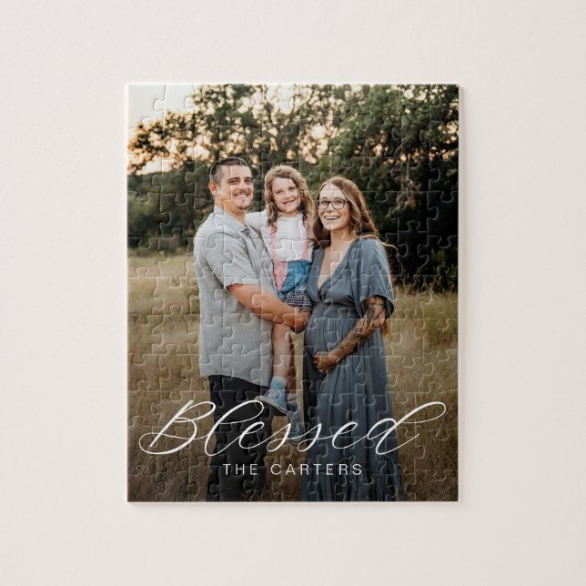 Simply Blessed Personalised Photo Puzzle (Vertical)