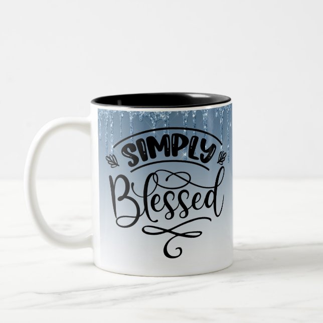 Simply Blessed Two-Tone Coffee Mug (Left)