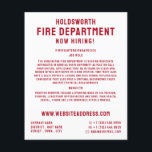 Simply Bold, Firefighter Recruitment Flyer<br><div class="desc">Simply Bold,  Firefighter Recruitment Flyer by The Business Card Store.</div>