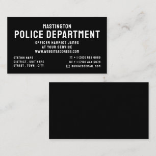 Simply Bold, Police Officer, Law Enforcement Business Card