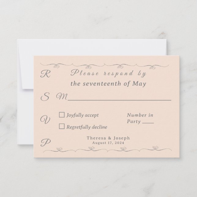 Simply Catholic Wedding RSVP Card (Front)