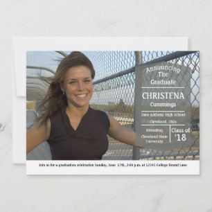 Simply Charming Graduation Party Announcement