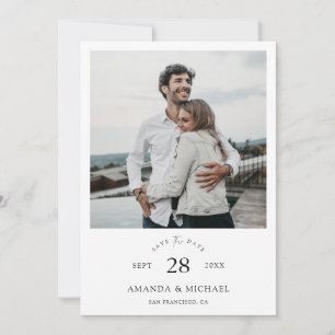 Simply Chic Arched Typography Photo Save The Date