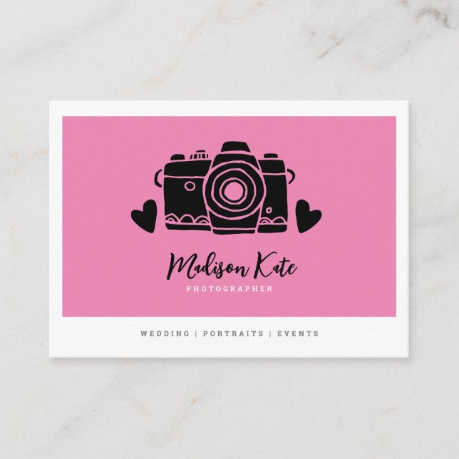 Simply Chic Camera Business Cards (Front)