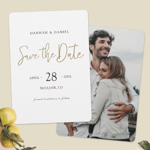 Simply Chic Custom Photo Save The Date