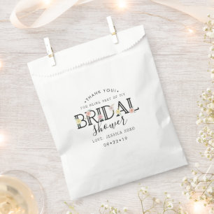 Simply Chic Floral Garden Bridal Shower Thank You Favour Bags