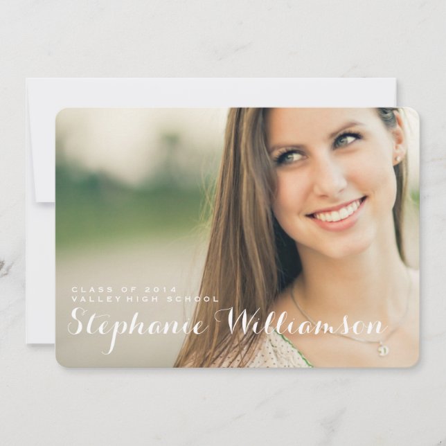 Simply Chic Photo Graduation Party Invitation (Front)