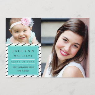 Simply Chic Photo Graduation Party Invitation