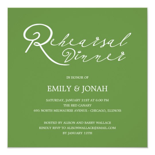 Simply Chic Rehearsal Dinner Invitation