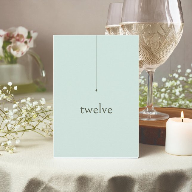 Simply Chic Wedding Table Number Sea Glass ID1046 (Creator Uploaded)
