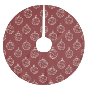 Simply Christmas Collection - Bauble Brushed Polyester Tree Skirt