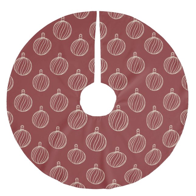 Simply Christmas Collection - Bauble Brushed Polyester Tree Skirt (Front)