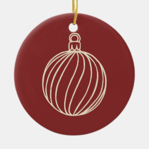 Simply Christmas Collection - Bauble Ceramic Tree Decoration
