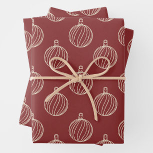 Simply Christmas Collection - Bauble Wrapping Paper Sheet