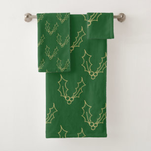 Simply Christmas Collection - Holly Bath Towel Set