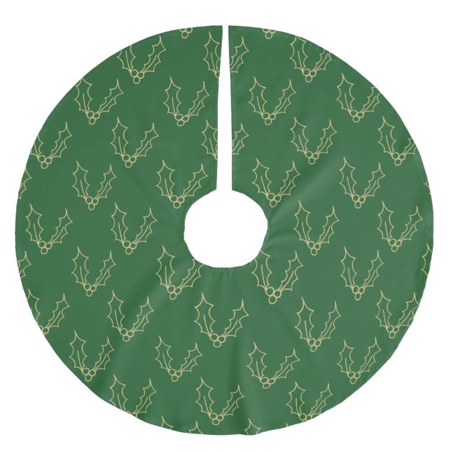 Simply Christmas Collection - Holly Brushed Polyester Tree Skirt (Front)