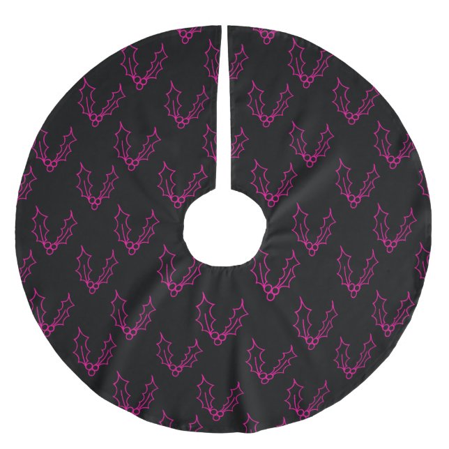 Simply Christmas Collection - Holly Brushed Polyester Tree Skirt (Front)