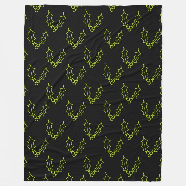 Simply Christmas Collection - Holly Fleece Blanket (Front)