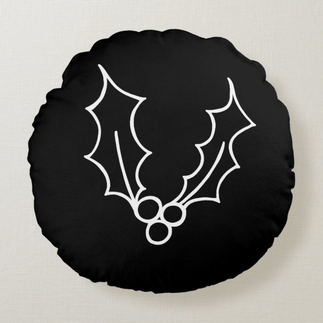 Simply Christmas Collection - Holly Round Cushion (Front)