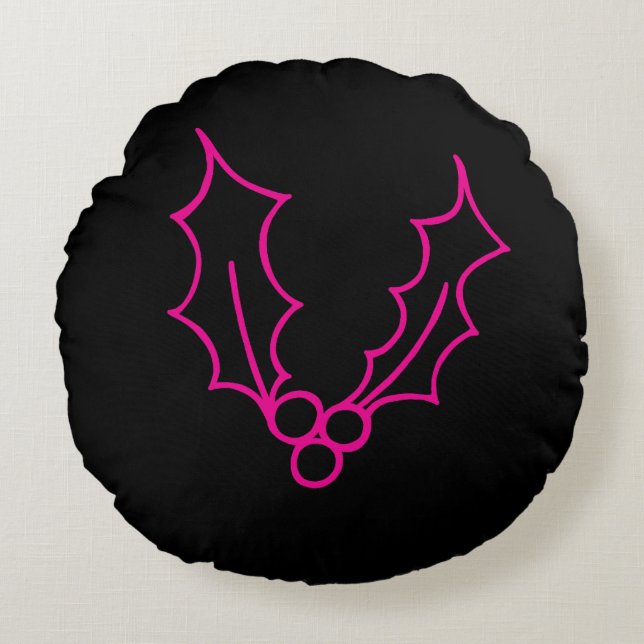 Simply Christmas Collection - Holly Round Cushion (Front)