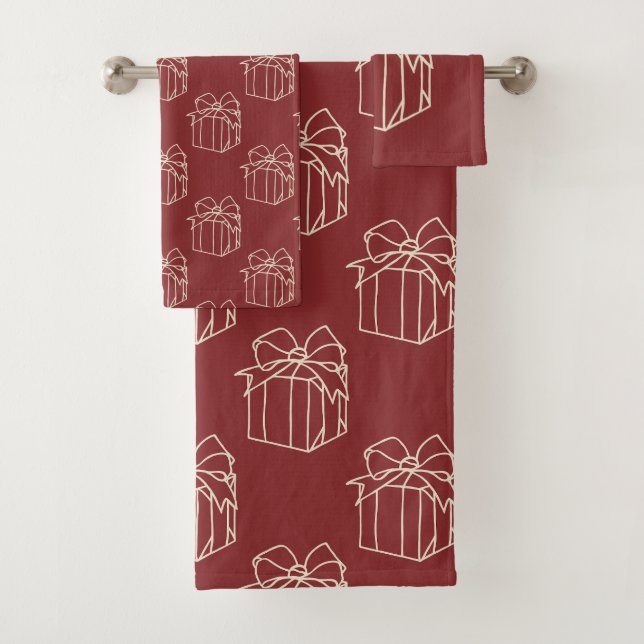 Simply Christmas Collection - Present Bath Towel Set (Insitu)