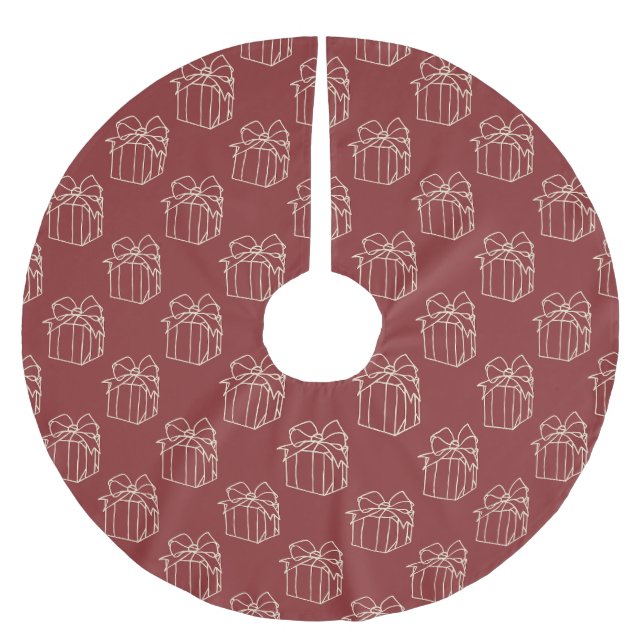 Simply Christmas Collection - Present Brushed Polyester Tree Skirt (Front)