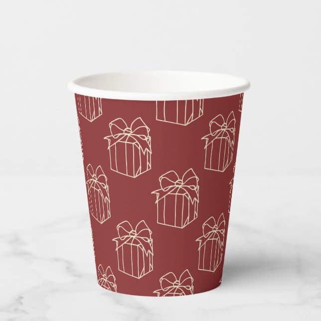 Simply Christmas Collection - Present Paper Cups (Front)